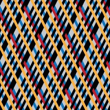 Seamless pattern with colored intersecting bands, modern stylish image. Ilustración de archivo