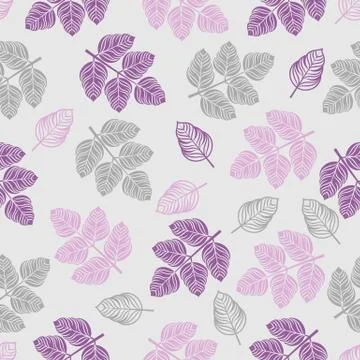 Seamless pattern with colored leaves Stock Illustration