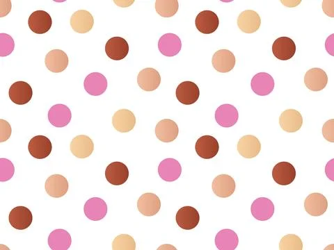 Seamless pattern in colored polka dots. Stock Illustration