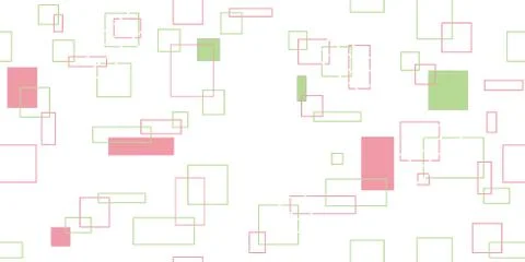 Seamless pattern from colored rectangles and squares. Cropped shapes. 스톡 일러스트