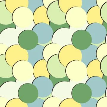 Seamless pattern with colored round painted circles 스톡 일러스트