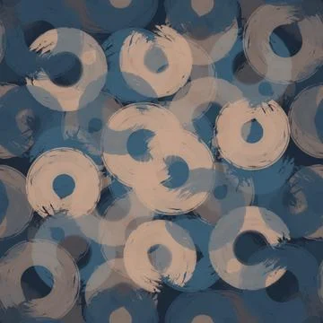 Seamless pattern colored semi-rings paint brush strokes,gray,rosybrown Illustrazione stock