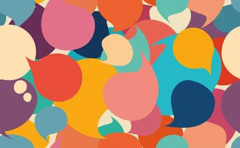 Seamless pattern Colored Speech Bubble.Communication and dialogue.Social network Stock Illustration