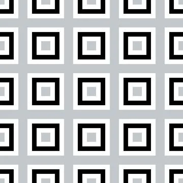 Seamless pattern with colored squares-black and silver gray 6952 Illustrazione stock