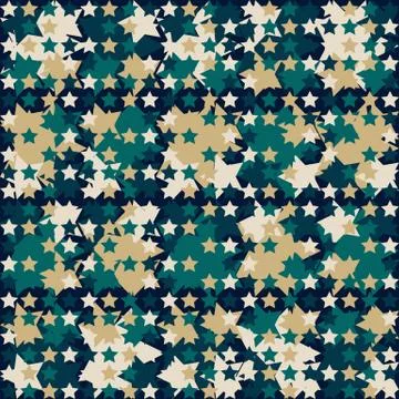 Seamless pattern with colored stars Stock Illustration