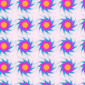 Seamless pattern with Colored stars in the shape of a funnel Stock Illustration