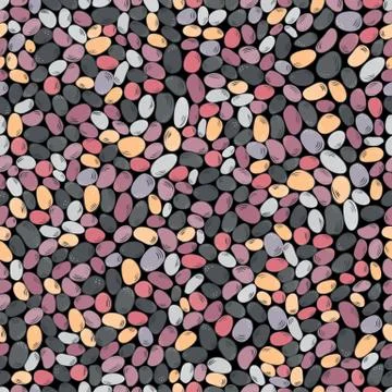 Seamless pattern with colored stones. Stock Illustration