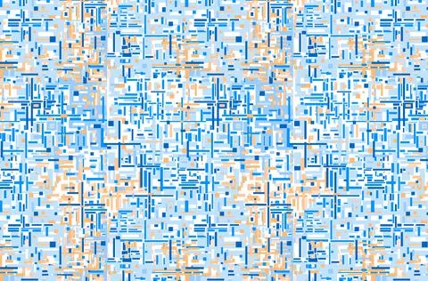 Seamless Pattern with Colored Stripes In Shades of Blue and Orange Beige. 库存插图