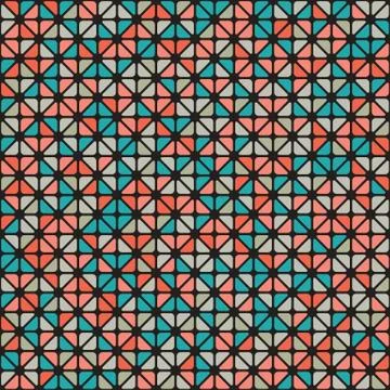 Seamless pattern of colored triangle Stock Illustration