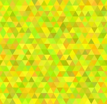 Seamless pattern of colored triangles yellow and other color Stock Illustration