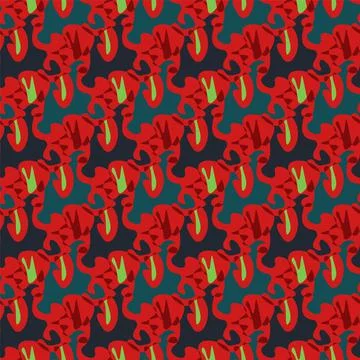 Seamless pattern with colorful abstract repeat shapes  イラスト素材