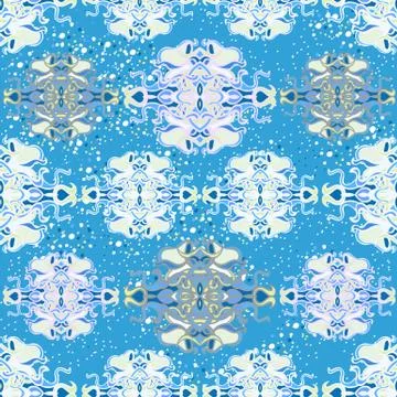 Seamless pattern with colorful abstract shape Stock Illustration