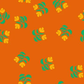 Seamless pattern colorful abstract square flowers cartoon vector Stock Illustration
