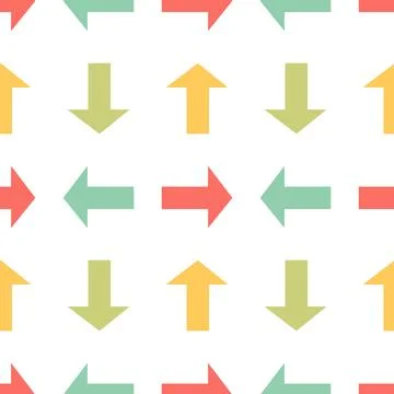 Seamless pattern of colorful arrows Stock Illustration