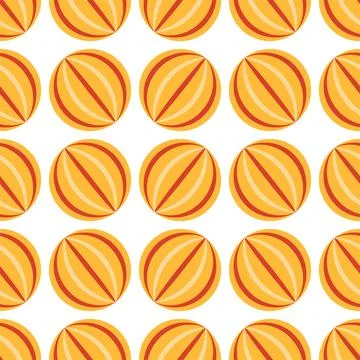 Seamless pattern with a colorful ball, circus and children s play theme. Fl.. Stockillustratie