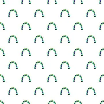 Seamless pattern with colorful balloon arches background Stockillustratie