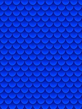 Seamless pattern of colorful blue fish scales. Fish scales, dragon skin イラスト素材