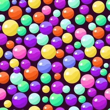 Seamless pattern with colorful bonbons candy balls. Vector illustration. Stockillustratie