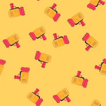 Seamless pattern colorful bubble gun toy cartoon vector イラスト素材