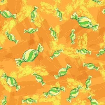 Seamless pattern colorful candies. Stock Illustration