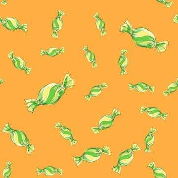 Seamless pattern colorful candies. Illustrazione stock