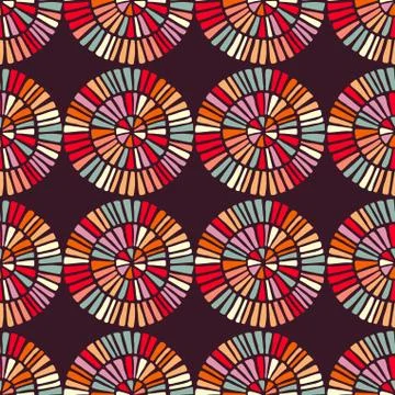 Seamless pattern with colorful circle shapes Illustrazione stock