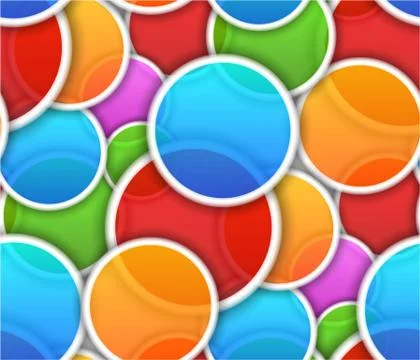Seamless pattern with colorful circles Illustrazione stock