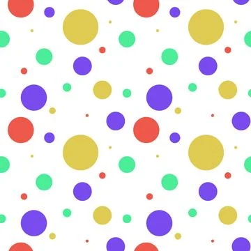 Seamless pattern with colorful circles Stock Illustration