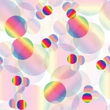 Seamless pattern with colorful circles vector - rainbow colors pattern Illustrazione stock