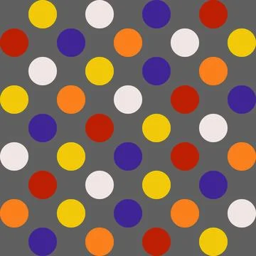 Seamless pattern of colorful circles in vibrant hues, ideal for modern luxury Illustrazione stock