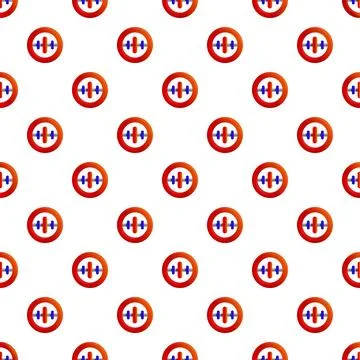 Seamless pattern with colorful circular equalizer icon Stock Illustration