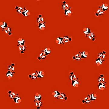 Seamless pattern colorful clown fish cartoon vector Illustrazione stock