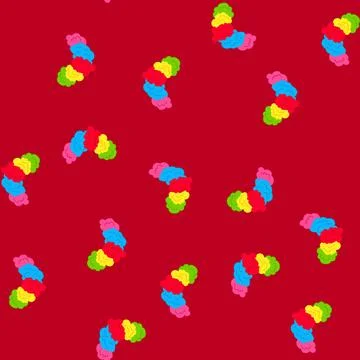 Seamless pattern colorful clown wig for circus costume and party fun イラスト素材