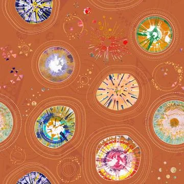 Seamless pattern with colorful creative gem stone cuts Stock Illustration