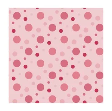 Seamless pattern of colorful dots and geometric circle on modern pink backgro Illustrazione stock