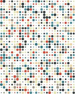 Seamless pattern with colorful dots Stock Illustration