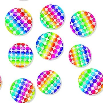 Seamless pattern with colorful dotted circles Stock Illustration