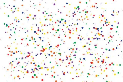 Seamless pattern with colorful dotted scatter particles Stock Illustration