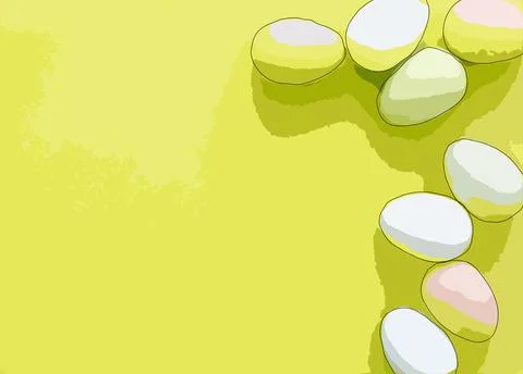 Seamless pattern with colorful Easter eggs on background. Illustrazione stock