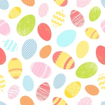 Seamless pattern colorful eggs Stock Illustration