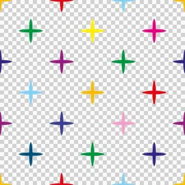 Seamless pattern with colorful elegant crosses. Background with repeating o.. Stock Illustration