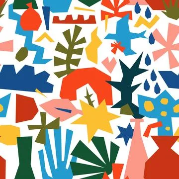 Seamless pattern with colorful elements. Stock Illustration