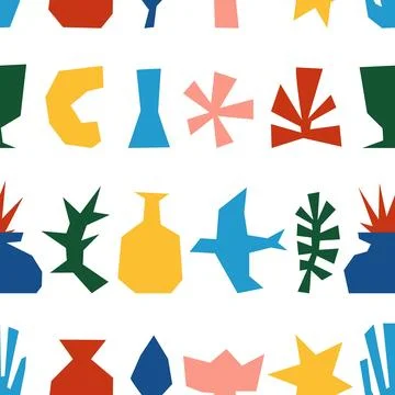Seamless pattern with colorful elements. Stock Illustration