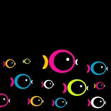 Seamless pattern of colorful fish Stock Illustration