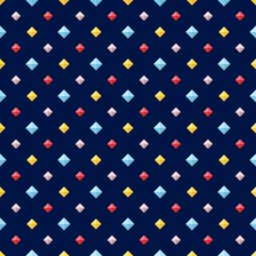 Seamless pattern with colorful flat diamonds Stock Illustration