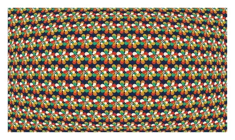 Seamless pattern with colorful floral elements creating a textured background Stock Illustration