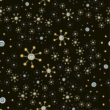 Seamless pattern with colorful floral pattern. Stock Illustration