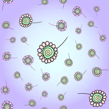 Seamless pattern with colorful floral pattern. Stock Illustration