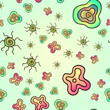 Seamless pattern with colorful floral pattern. Stock Illustration