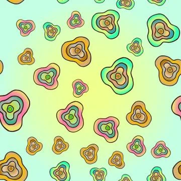 Seamless pattern with colorful floral pattern. Stock Illustration